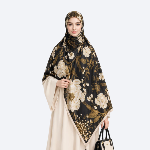 روسری نخی قواره 140 طرح قاصدک
