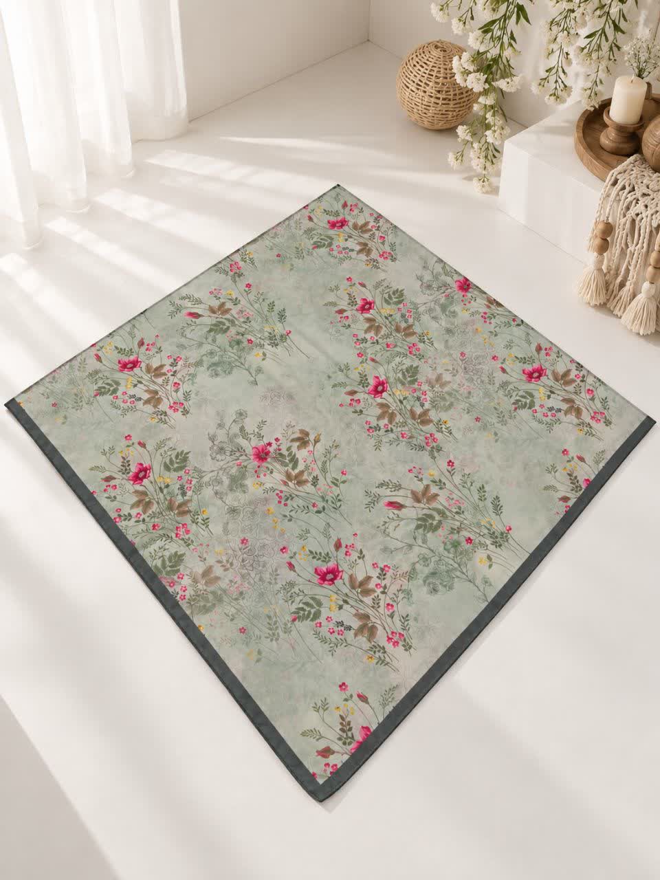روسری ساتن حریر قواره ۱۲۰ طرح گلبوته
