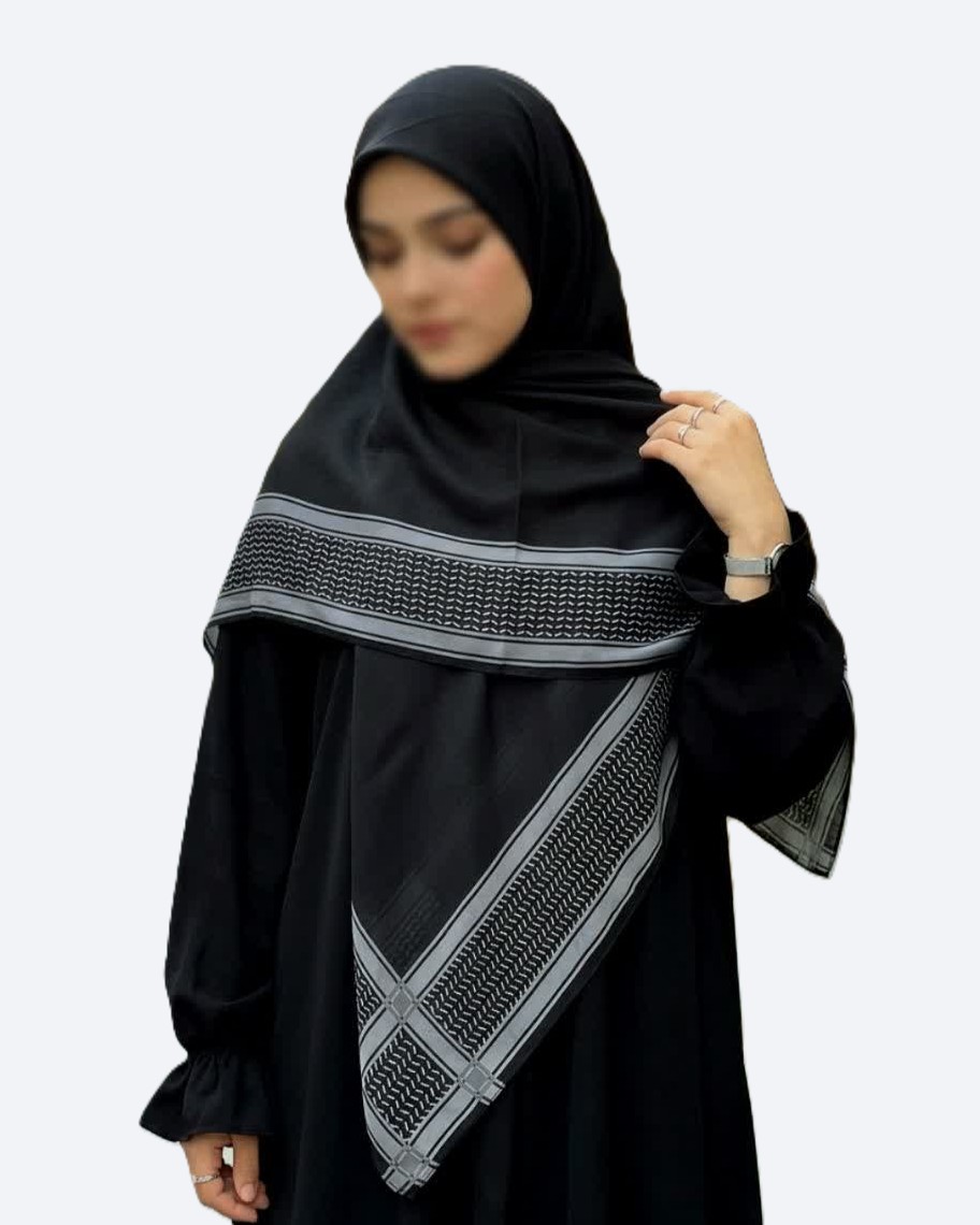 روسری نخی قواره 140 طرح امضا2 - M