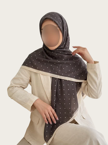 روسری نخ قواره 140 طرح خال خالی - M