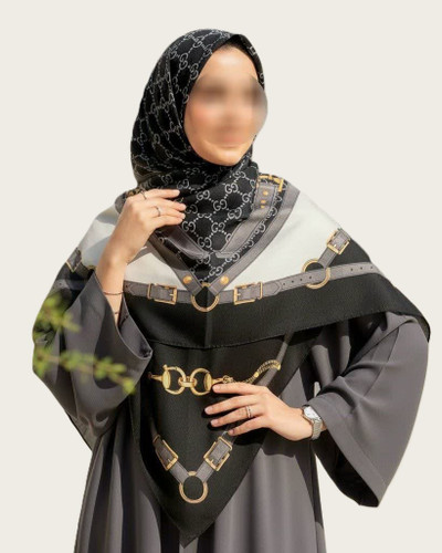 روسری نخی قواره 140 طرح کمندین - M