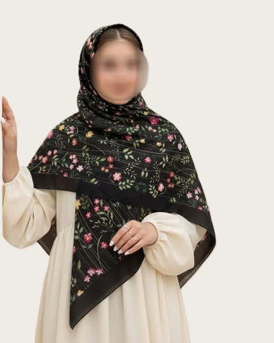 روسری نخی قواره 140 طرح گلستان - M