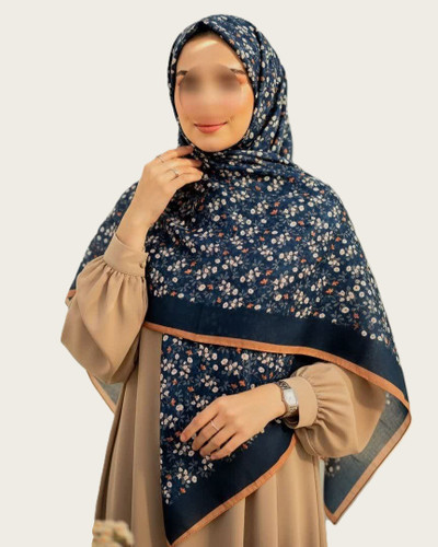 روسری نخی سوپر قواره 140 طرح ریزگل - M